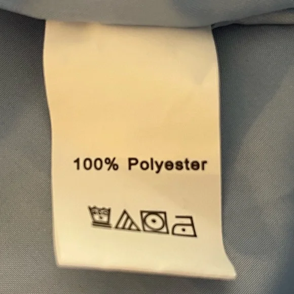 NWOT KIRUNDO Light Blue Textured V-Neck Babydoll Dress - Picture 6 of 7